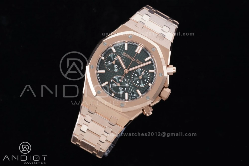 Royal Oak Chrono 26240 RG APSF 1:1 Best Edition Green Dial on RG Bracelet SA4401 Super Clone