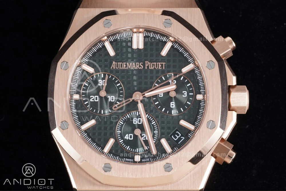 Royal Oak Chrono 26240 RG APSF 1:1 Best Edition Green Dial on RG Bracelet SA4401 Super Clone