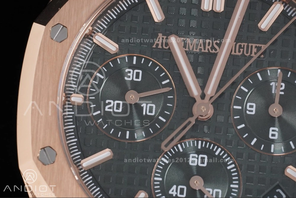 Royal Oak Chrono 26240 RG APSF 1:1 Best Edition Green Dial on RG Bracelet SA4401 Super Clone