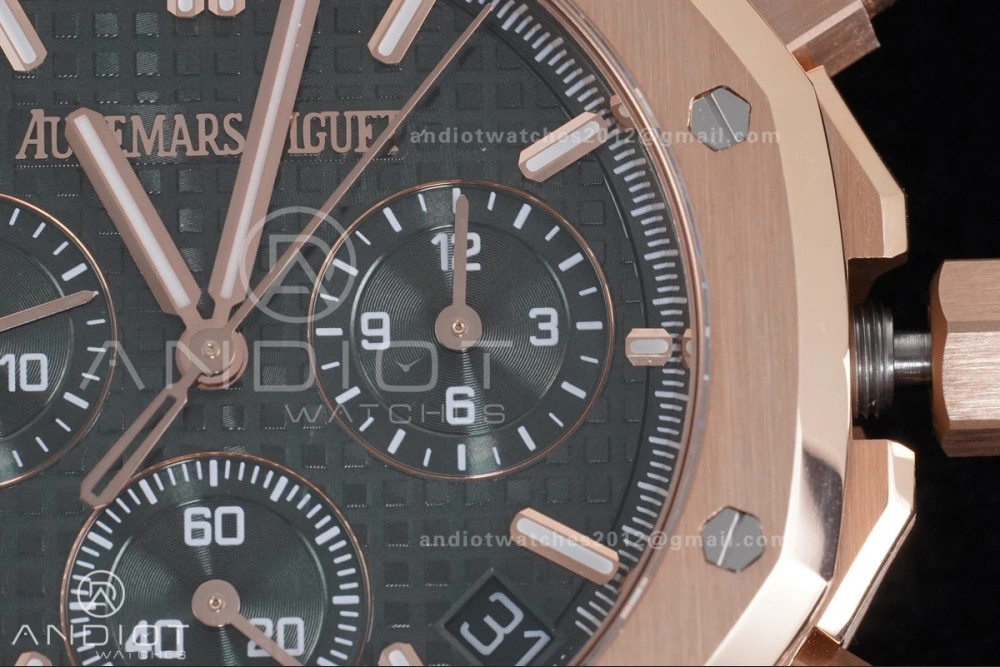 Royal Oak Chrono 26240 RG APSF 1:1 Best Edition Green Dial on RG Bracelet SA4401 Super Clone