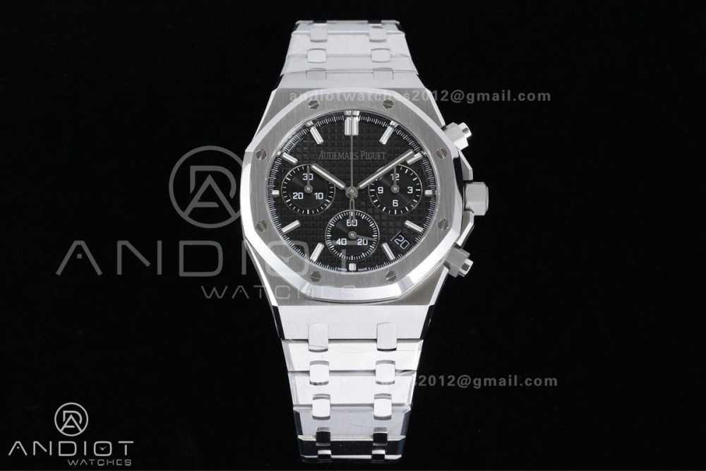 Royal Oak Chrono 26240 SS APSF 1:1 Best Edition Black Dial on SS Bracelet SA4401 Super Clone