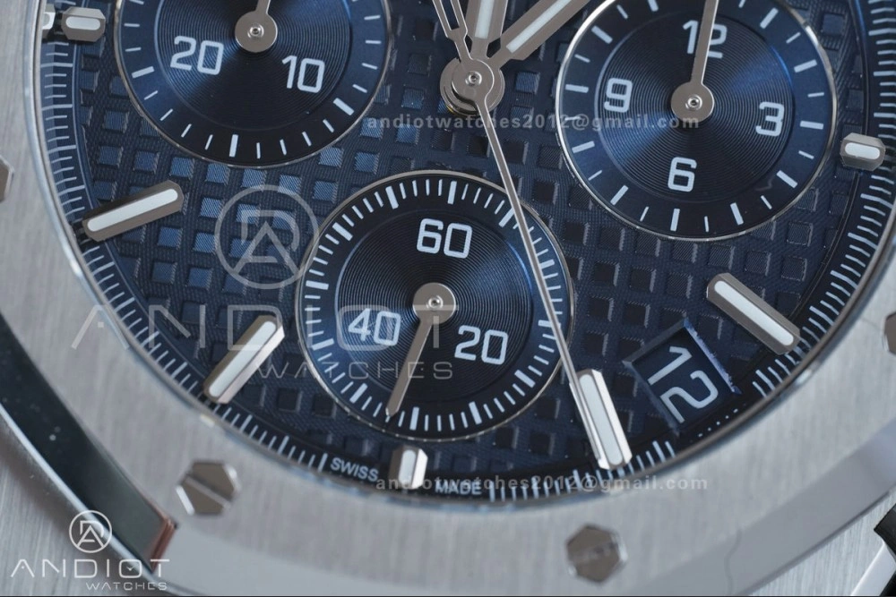 Royal Oak Chrono 26240 SS APSF 1:1 Best Edition Blue Dial on SS Bracelet SA4401 Super Clone