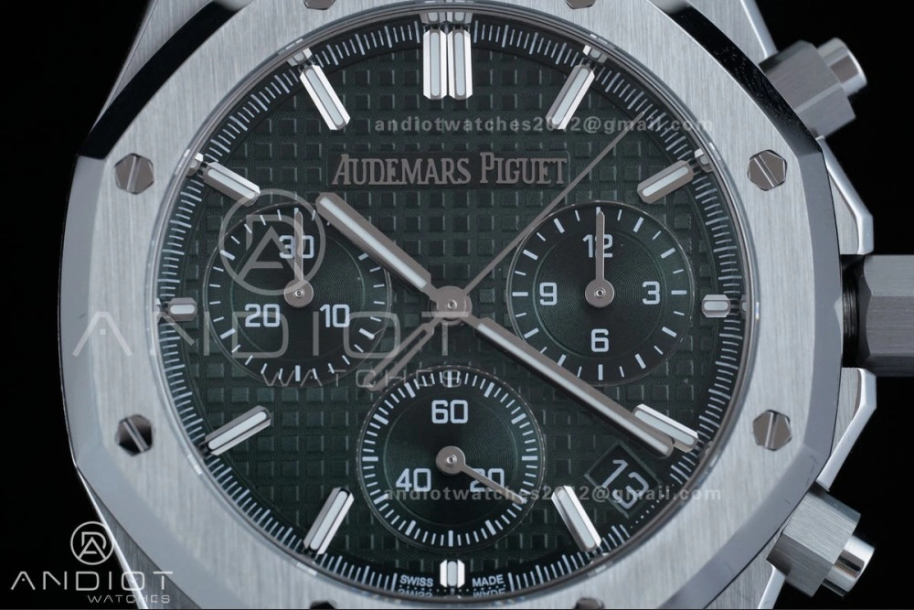 Royal Oak Chrono 26240 SS APSF 1:1 Best Edition Green Dial on SS Bracelet SA4401 Super Clone