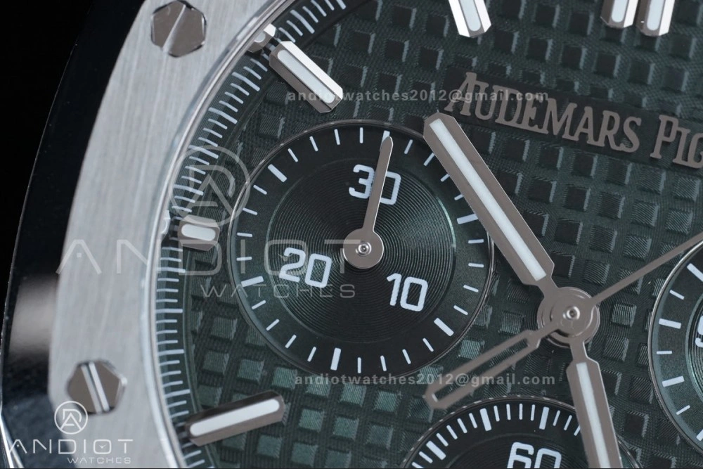 Royal Oak Chrono 26240 SS APSF 1:1 Best Edition Green Dial on SS Bracelet SA4401 Super Clone