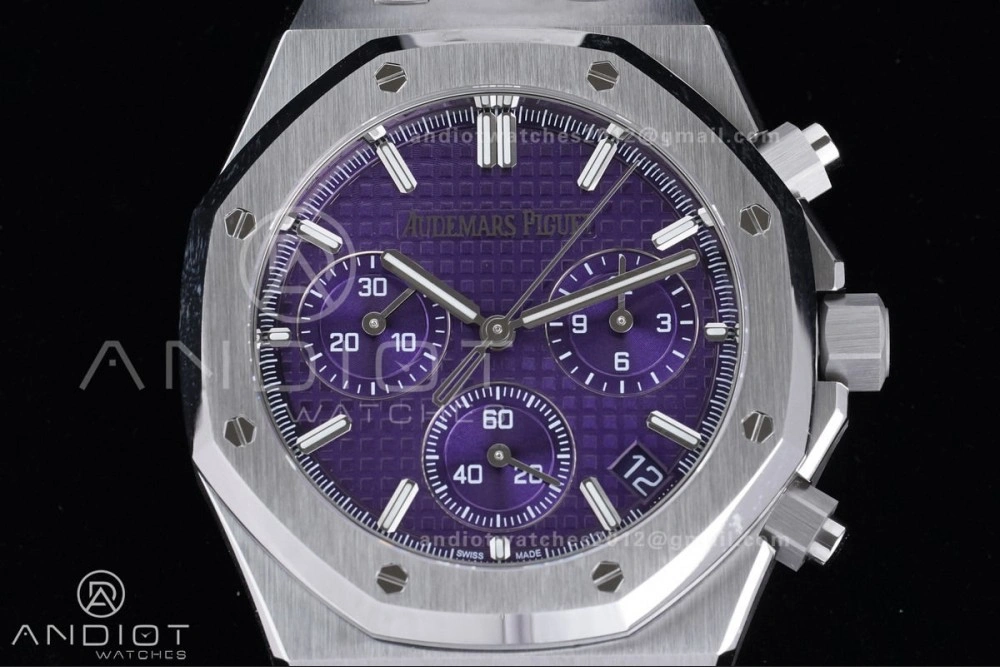 Royal Oak Chrono 26240 SS APSF 1:1 Best Edition Purple Dial on SS Bracelet SA4401 Super Clone