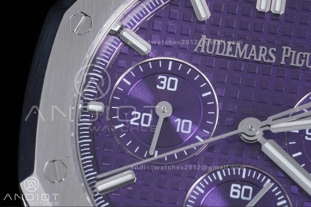 Royal Oak Chrono 26240 SS APSF 1:1 Best Edition Purple Dial on SS Bracelet SA4401 Super Clone