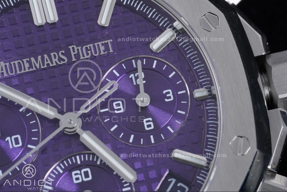 Royal Oak Chrono 26240 SS APSF 1:1 Best Edition Purple Dial on SS Bracelet SA4401 Super Clone