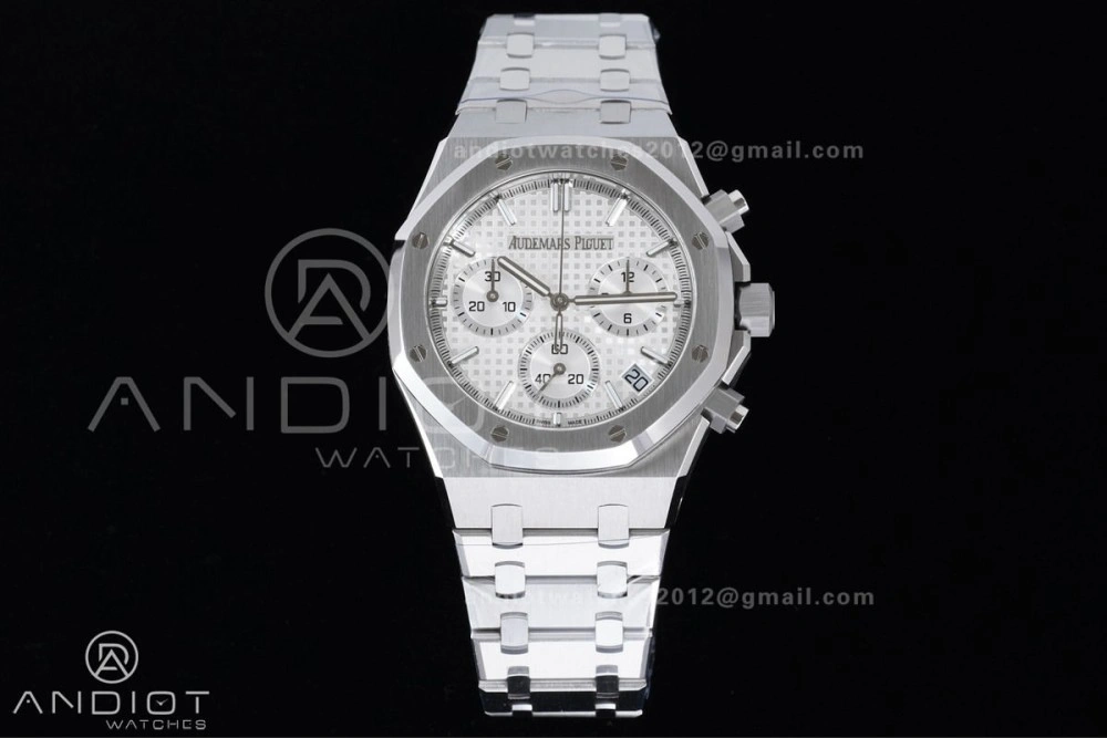 Royal Oak Chrono 26240 SS APSF 1:1 Best Edition White Dial on SS Bracelet SA4401 Super Clone