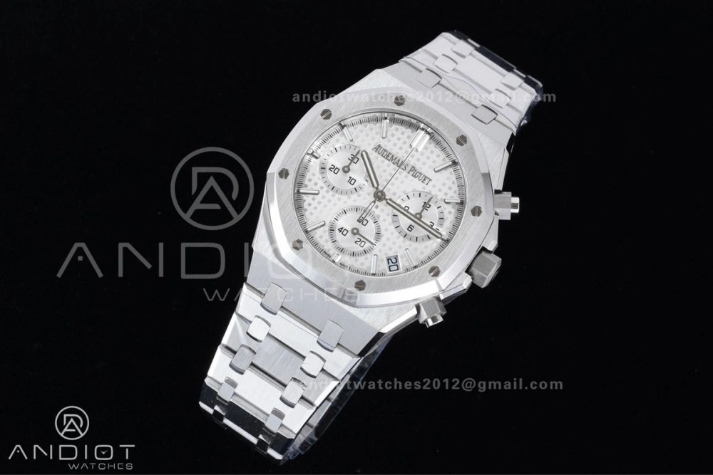 Royal Oak Chrono 26240 SS APSF 1:1 Best Edition White Dial on SS Bracelet SA4401 Super Clone