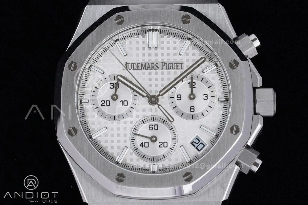 Royal Oak Chrono 26240 SS APSF 1:1 Best Edition White Dial on SS Bracelet SA4401 Super Clone