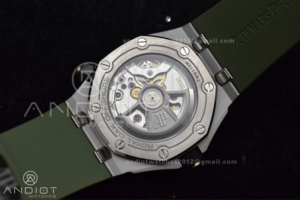 Royal Oak Offshore Diver 15720 SS APSF 1:1 Best Edition Green Dial on Green Rubber Strap A4308 Super Clone