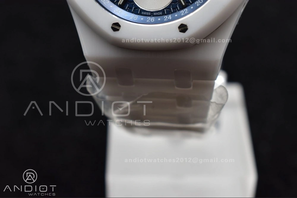 Royal Oak Perpetual Calendar 26579cb White Ceramic APSF Best Edition on Ceramic Bracelet A5134