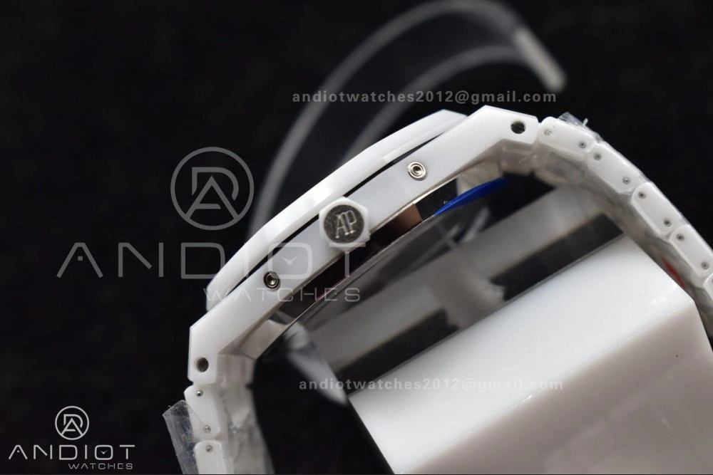 Royal Oak Perpetual Calendar 26579cb White Ceramic APSF Best Edition on Ceramic Bracelet A5134