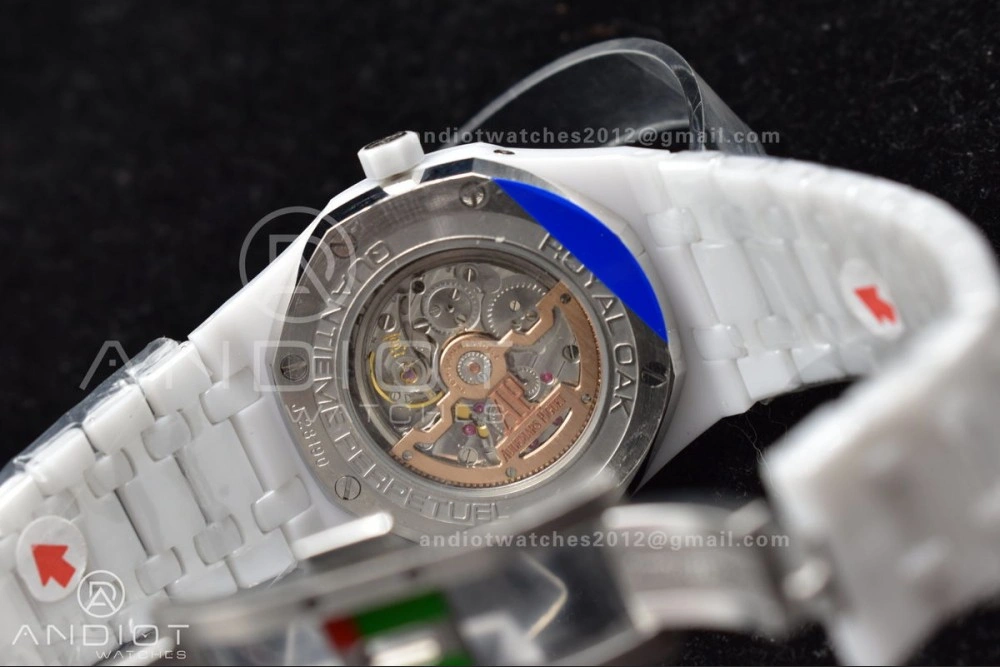 Royal Oak Perpetual Calendar 26579cb White Ceramic APSF Best Edition on Ceramic Bracelet A5134
