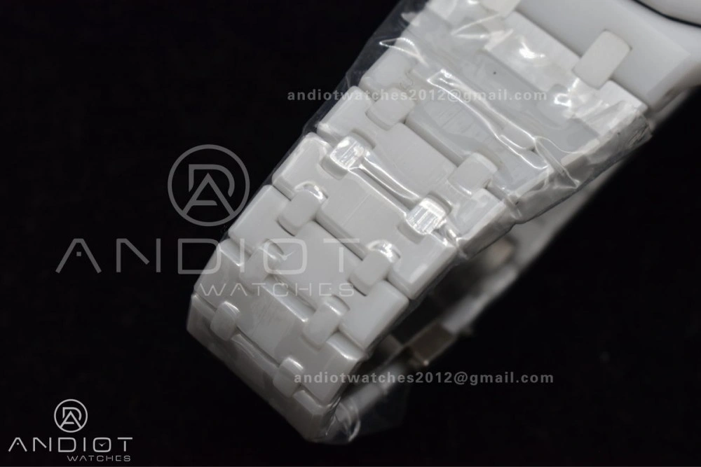 Royal Oak Perpetual Calendar 26579cb White Ceramic APSF Best Edition on Ceramic Bracelet A5134