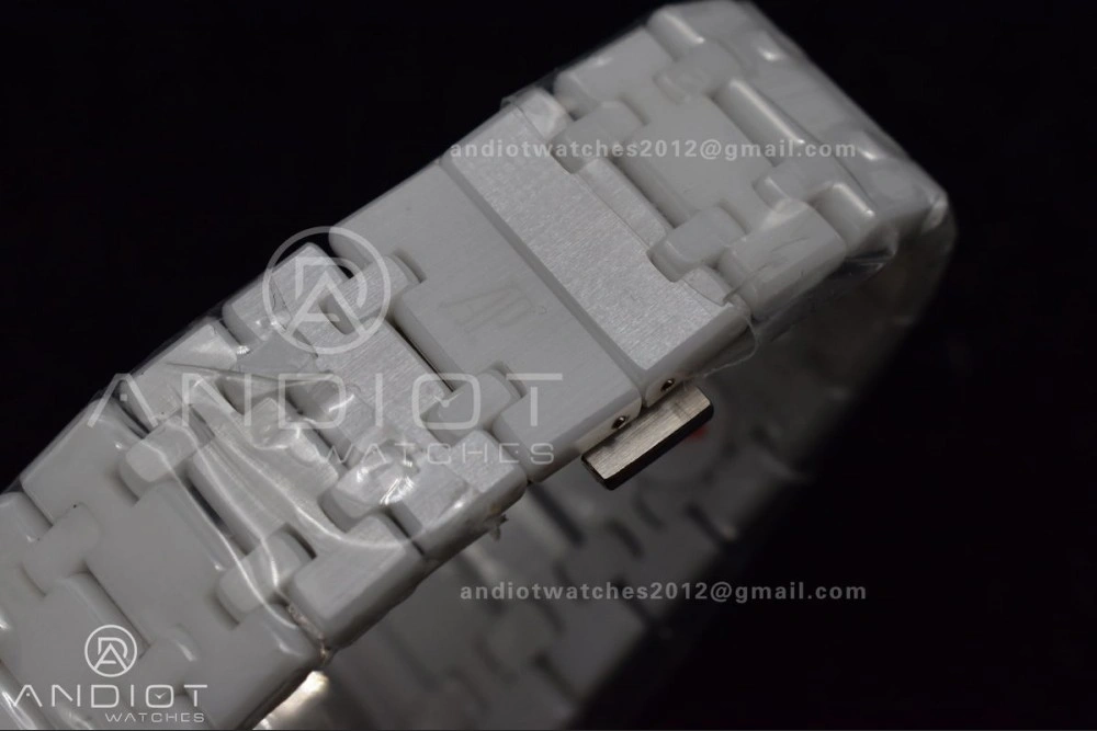 Royal Oak Perpetual Calendar 26579cb White Ceramic APSF Best Edition on Ceramic Bracelet A5134