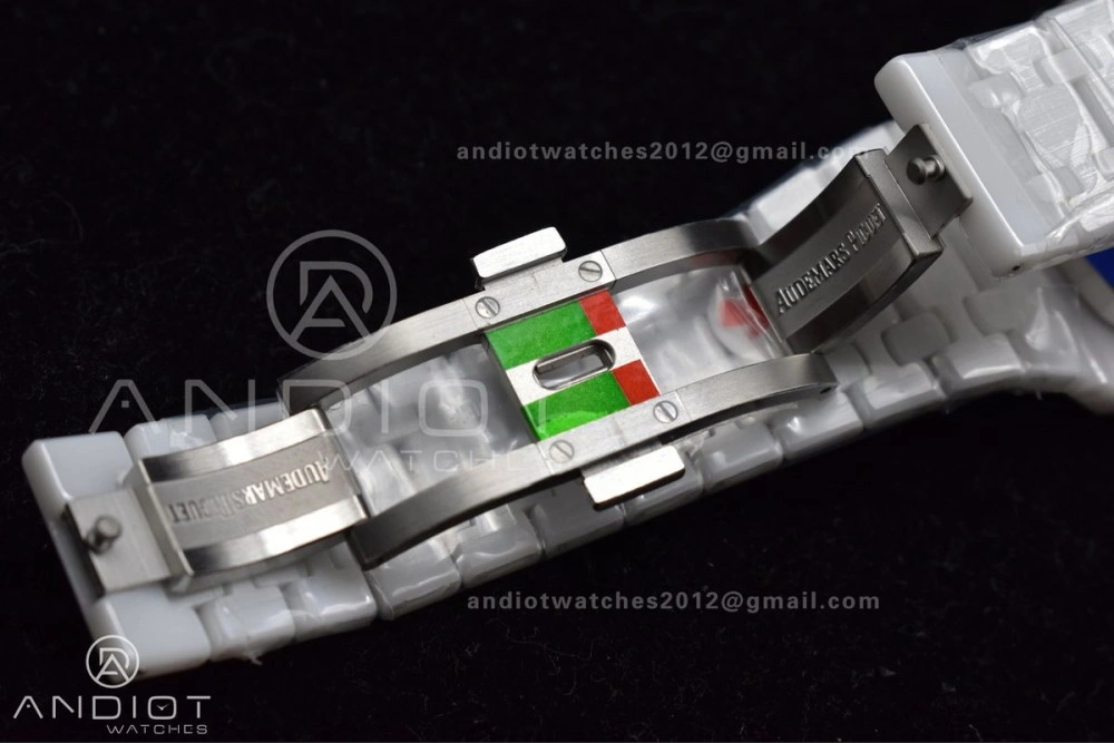 Royal Oak Perpetual Calendar 26579cb White Ceramic APSF Best Edition on Ceramic Bracelet A5134