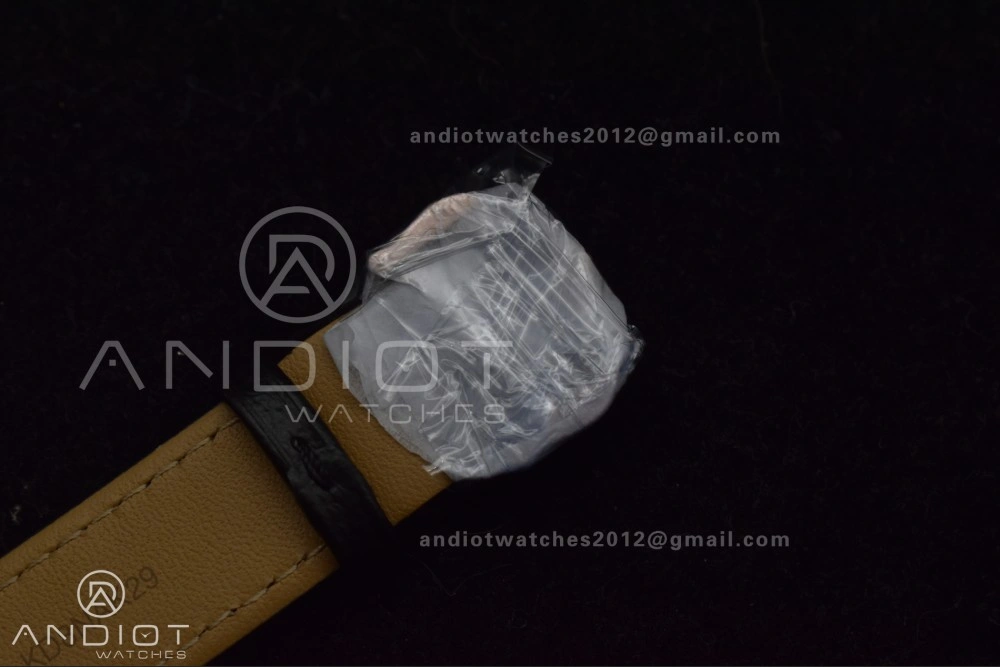 Santos Dumont 31.4mm SS RG AF 1:1 Best Edition Silver Dial on Black Leather Strap A157