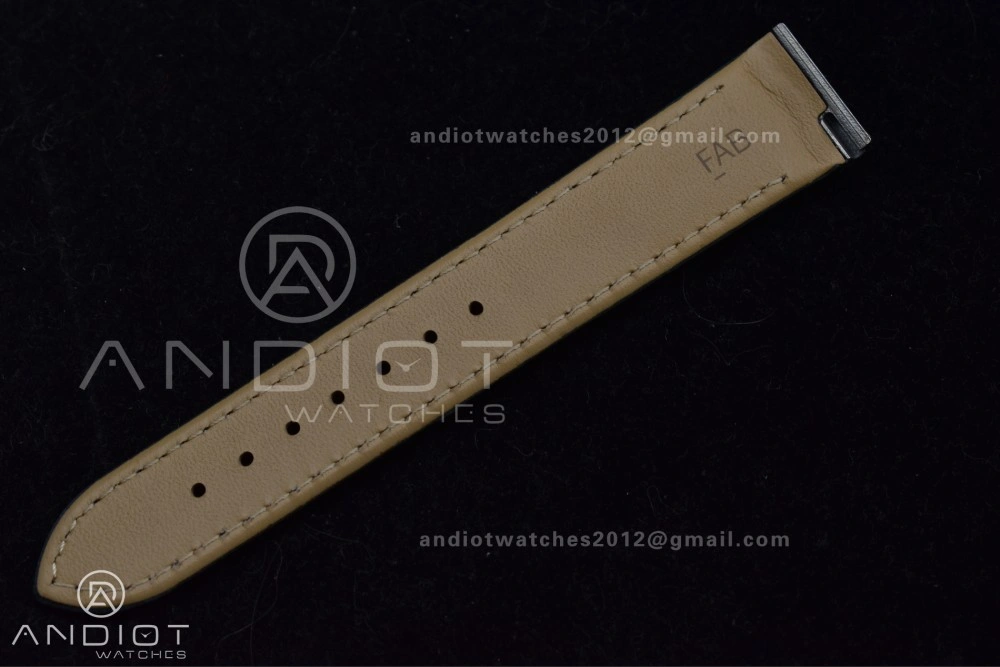 Santos Dumont 31.4mm SS RG AF 1:1 Best Edition Silver Dial on Black Leather Strap A157