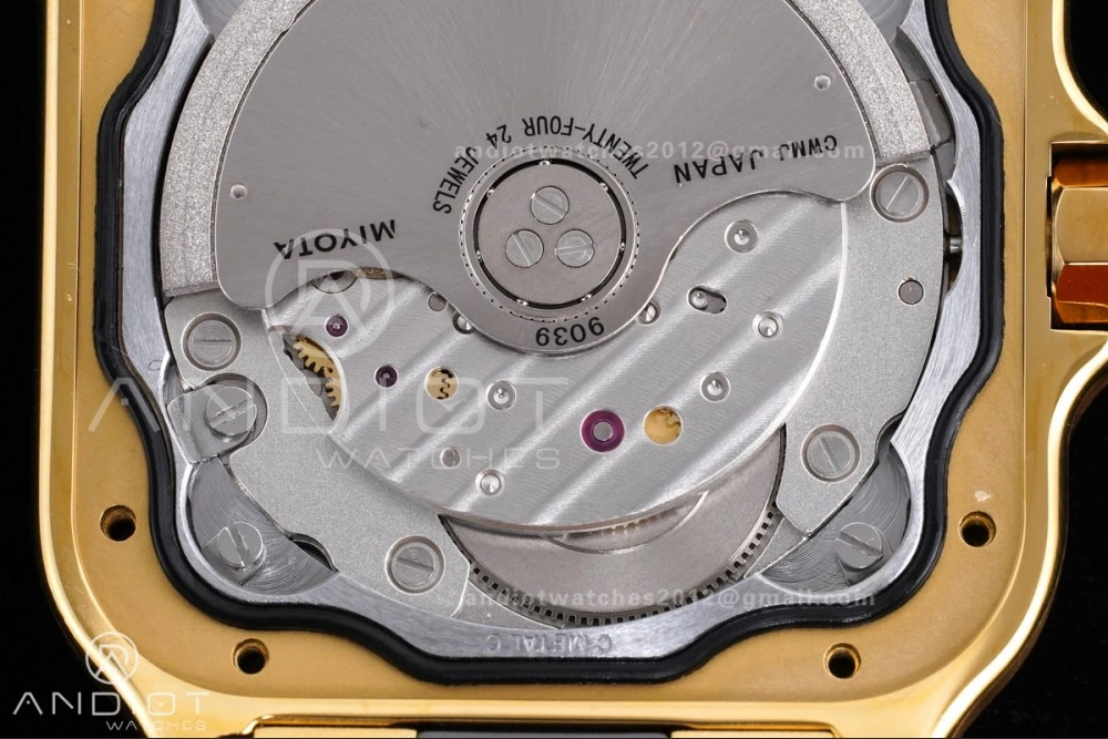 Santos de Cartier 35mm BVF 1:1 Best Edition YG White Dial on YG Smart-Links Bracelet MIYOTA 9039