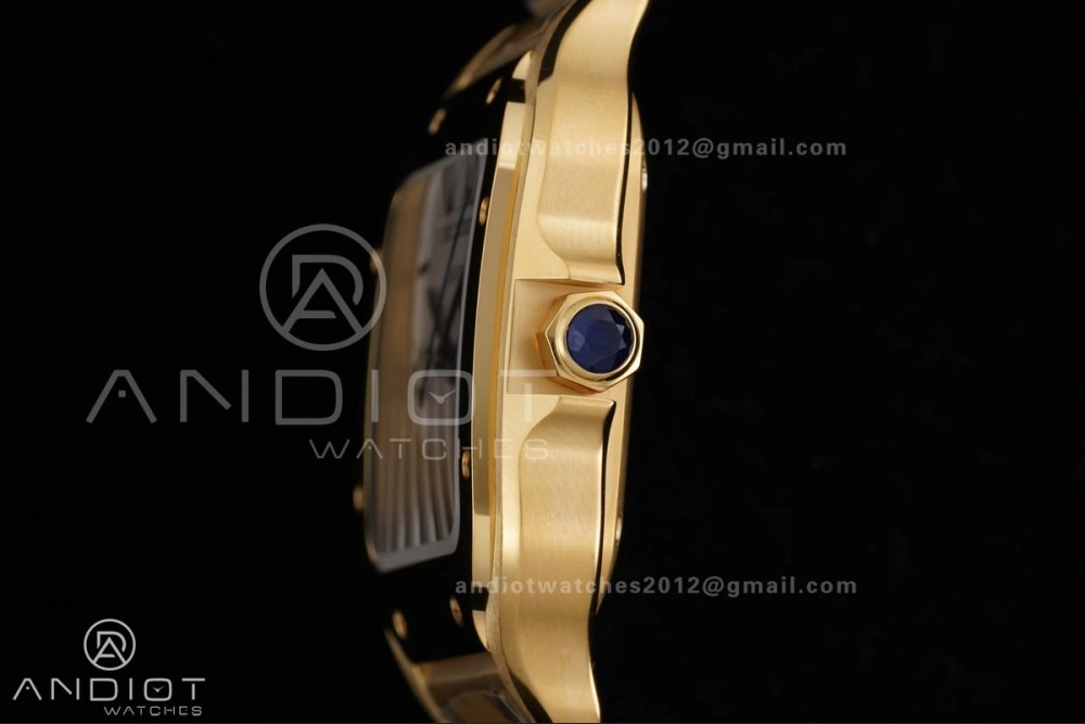 Santos de Cartier 35mm BVF 1:1 Best Edition YG White Dial on YG Smart-Links Bracelet MIYOTA 9039