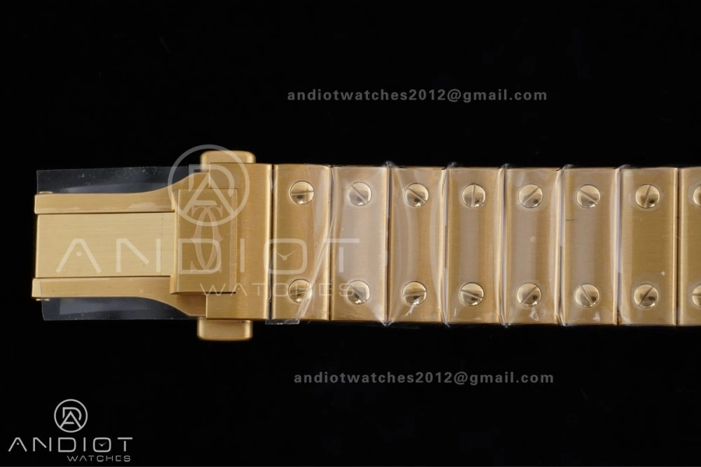 Santos de Cartier 35mm BVF 1:1 Best Edition YG White Dial on YG Smart-Links Bracelet MIYOTA 9039