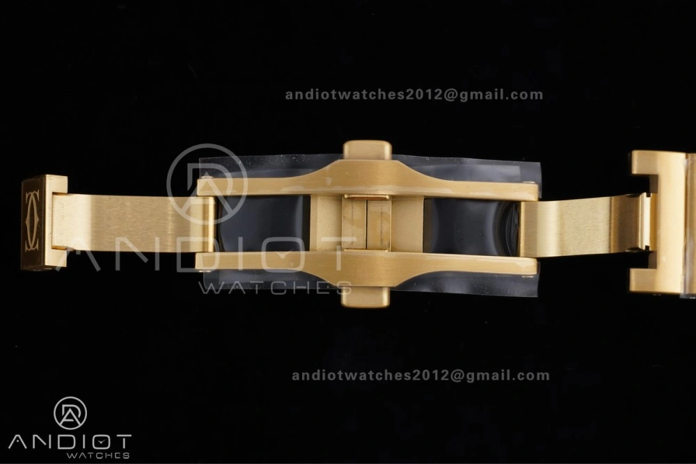 Santos de Cartier 35mm BVF 1:1 Best Edition YG White Dial on YG Smart-Links Bracelet MIYOTA 9039