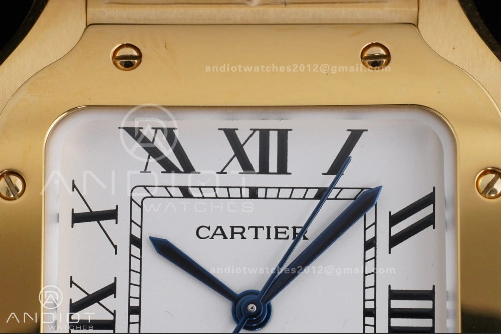 Santos de Cartier 35mm BVF 1:1 Best Edition YG White Dial on YG Smart-Links Bracelet MIYOTA 9039