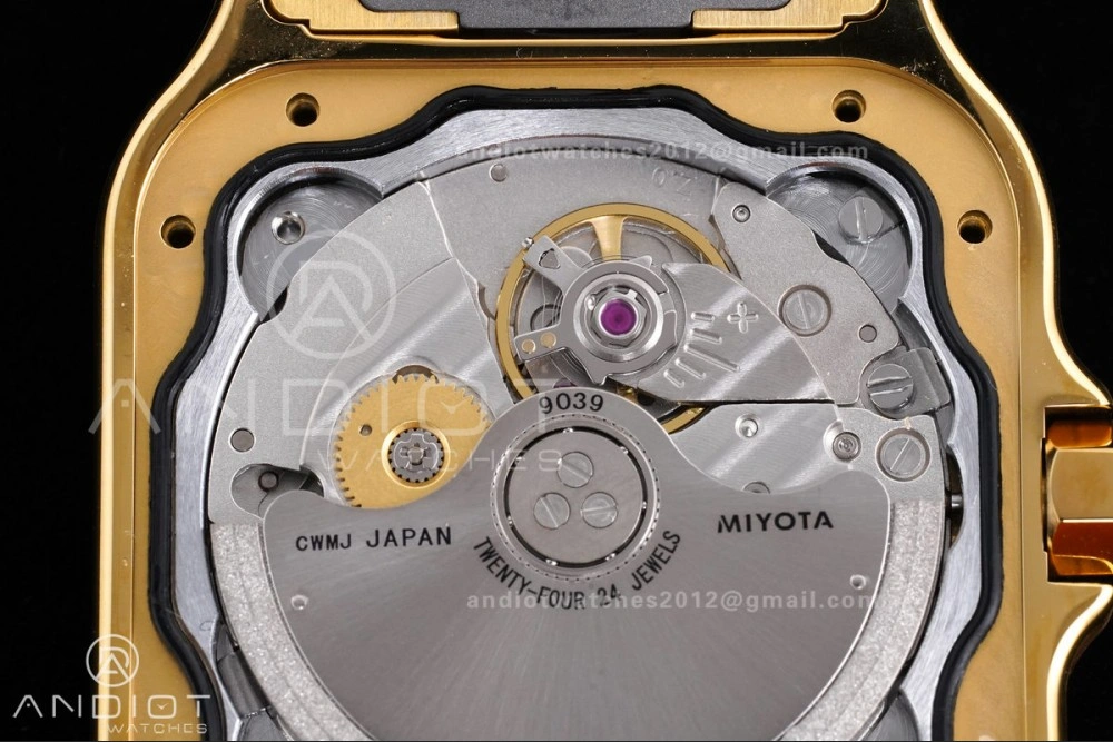 Santos de Cartier 35mm BVF 1:1 Best Edition YG White Dial on YG Smart-Links Bracelet MIYOTA 9039