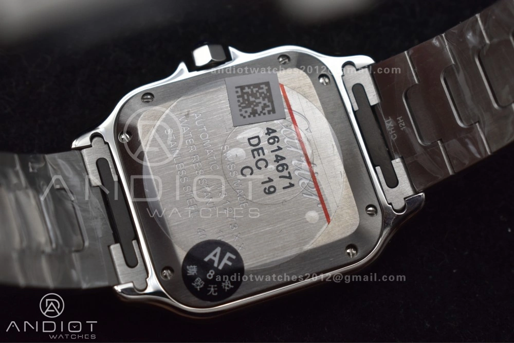 Santos de Cartier 35mm SS AF 1:1 Best Edition Blue Dial on SS Smart Links Bracelet MIYOTA 9015