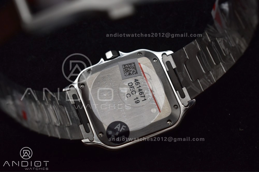 Santos de Cartier 35mm SS AF 1:1 Best Edition Brown Dial on SS Smart Links Bracelet MIYOTA 9015