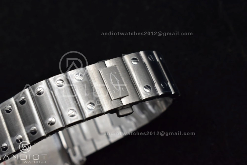 Santos de Cartier 35mm SS BVF 1:1 Best Edition Blue Dial on SS Smart Links Bracelet MIYOTA 9015 V2