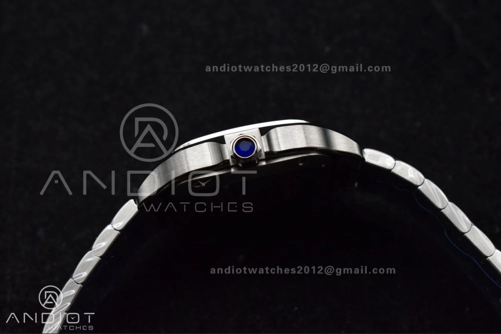 Santos de Cartier 35mm SS BVF 1:1 Best Edition Blue Dial on SS Smart Links Bracelet MIYOTA 9015 V2