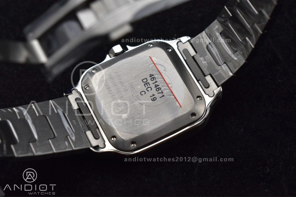 Santos de Cartier 35mm SS BVF 1:1 Best Edition Blue Dial on SS Smart Links Bracelet MIYOTA 9015 V2