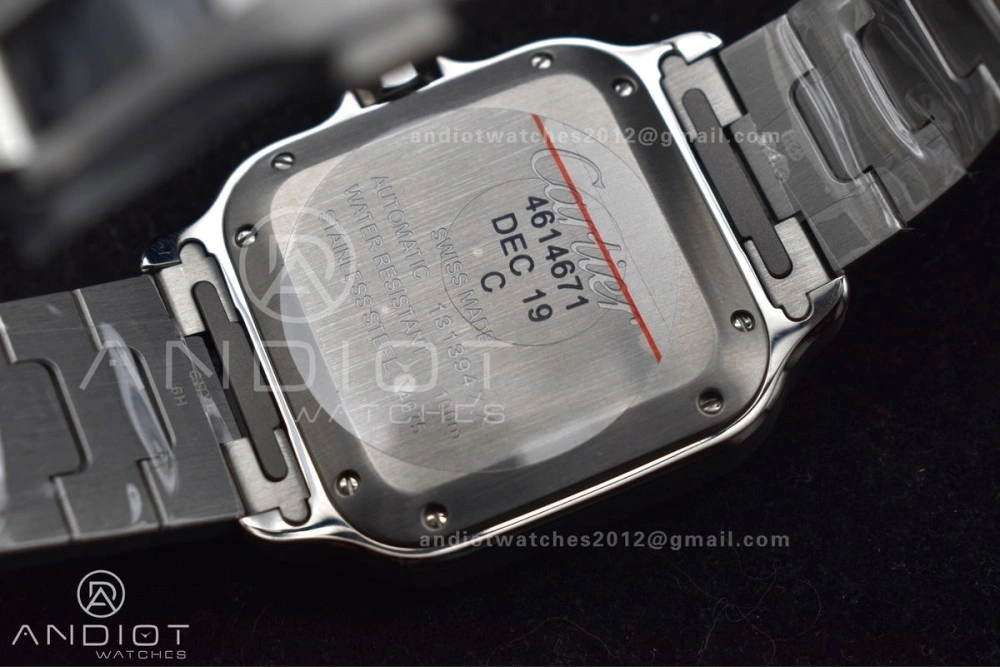 Santos de Cartier 35mm SS BVF 1:1 Best Edition Blue Dial on SS Smart Links Bracelet MIYOTA 9015 V2