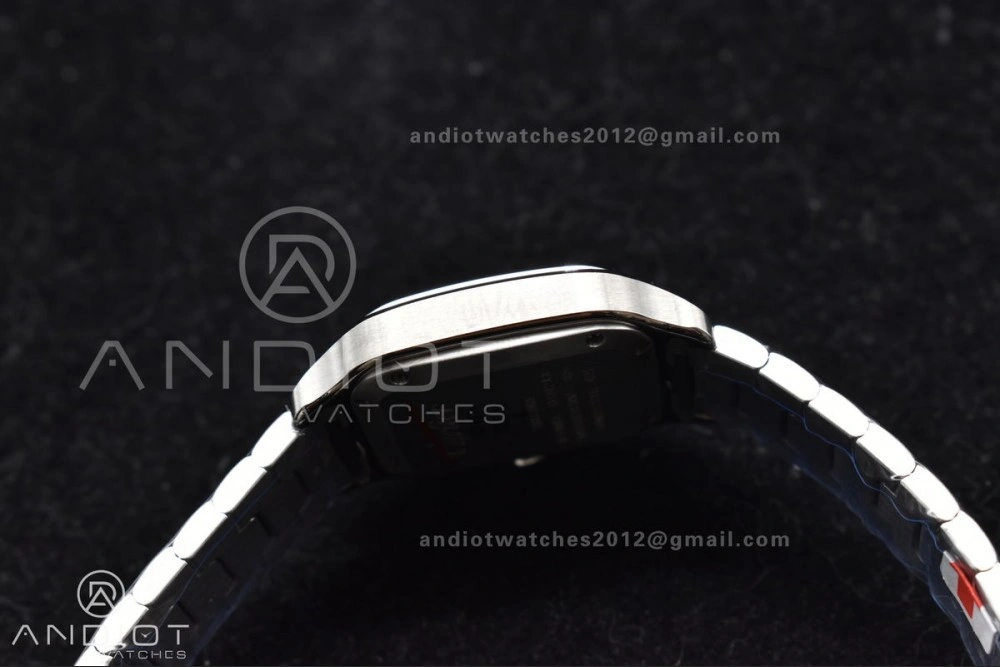 Santos de Cartier 35mm SS BVF 1:1 Best Edition White Dial on SS SmartLinks Bracelet MIYOTA 9015 V2