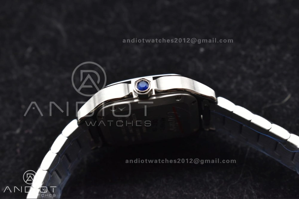 Santos de Cartier 35mm SS BVF 1:1 Best Edition White Dial on SS SmartLinks Bracelet MIYOTA 9015 V2