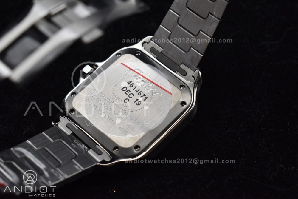 Santos de Cartier 35mm SS BVF 1:1 Best Edition White Dial on SS SmartLinks Bracelet MIYOTA 9015 V2