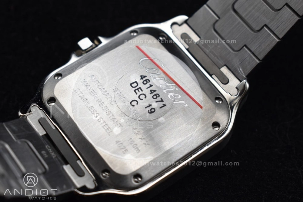 Santos de Cartier 35mm SS BVF 1:1 Best Edition White Dial on SS SmartLinks Bracelet MIYOTA 9015 V2