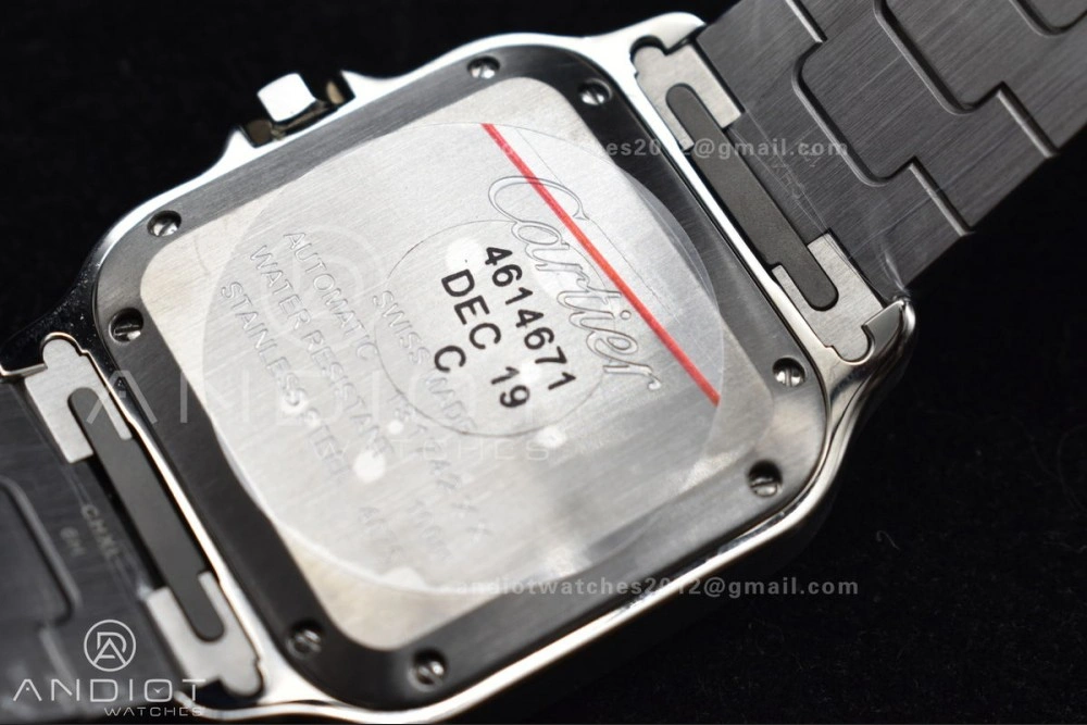 Santos de Cartier 35mm SS BVF 1:1 Best Edition White Dial on SS SmartLinks Bracelet MIYOTA 9015 V2