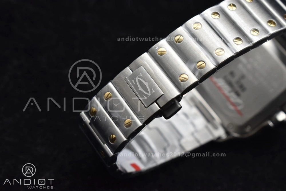 Santos de Cartier 35mm SS YG BVF 1:1 Best Edition White Dial on SS YG SmartLinks Bracelet MIYOTA 9015 V2