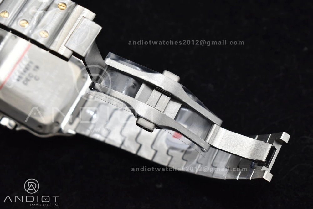 Santos de Cartier 35mm SS YG BVF 1:1 Best Edition White Dial on SS YG SmartLinks Bracelet MIYOTA 9015 V2
