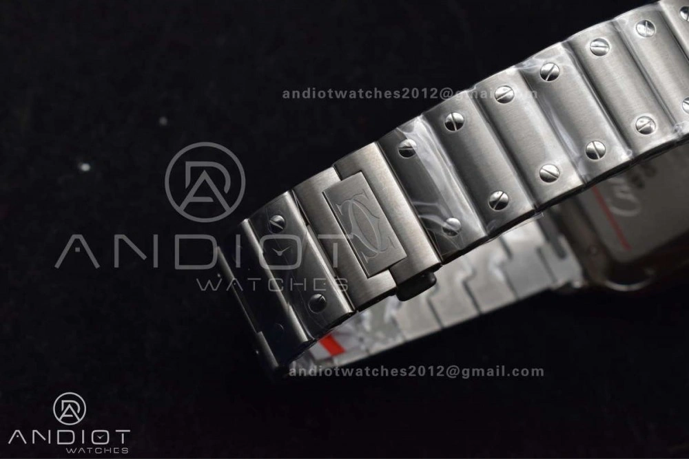 Santos de Cartier 40mm BVF 1:1 Best Edition Brown Dial on SS SmartLinks Bracelet MIYOTA 9019