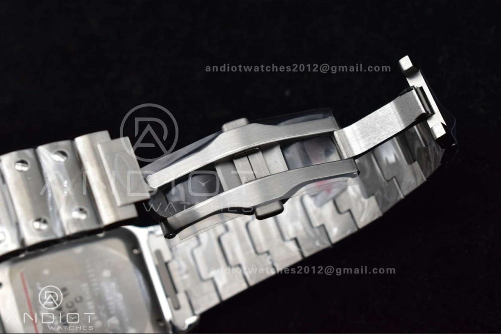 Santos de Cartier 40mm BVF 1:1 Best Edition Brown Dial on SS SmartLinks Bracelet MIYOTA 9019