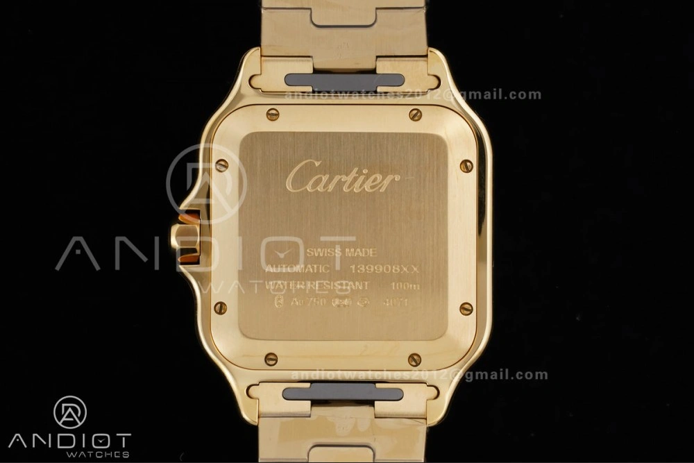 Santos de Cartier 40mm BVF 1:1 Best Edition YG White Dial on YG Smart-Links Bracelet MIYOTA 9019