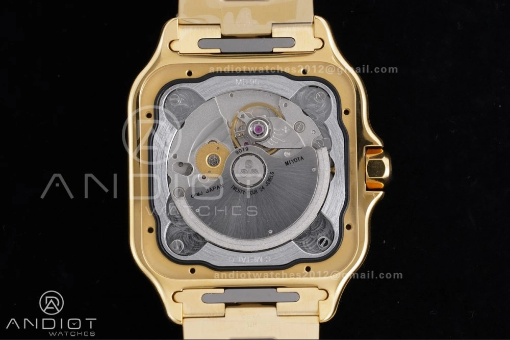 Santos de Cartier 40mm BVF 1:1 Best Edition YG White Dial on YG Smart-Links Bracelet MIYOTA 9019