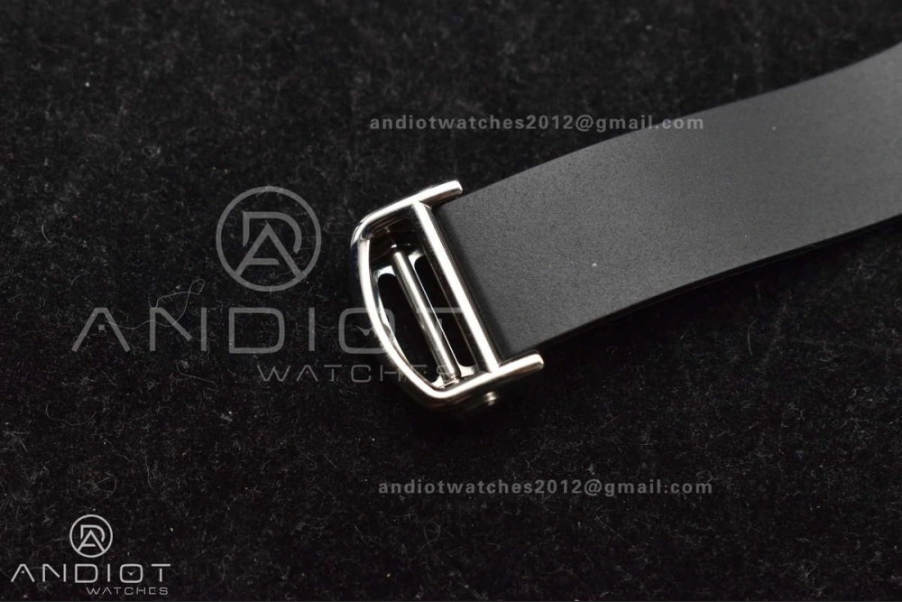 Santos de Cartier 40mm PVD BVF 1:1 Best Edition Black Dial on Rubber Strap MIYOTA 9019