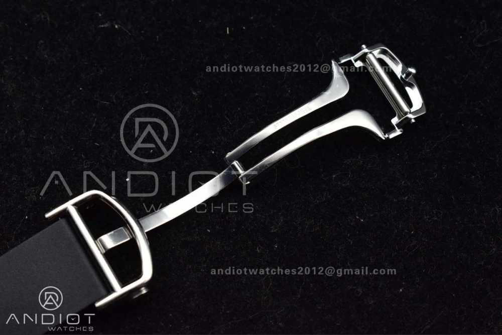 Santos de Cartier 40mm PVD BVF 1:1 Best Edition Black Dial on Rubber Strap MIYOTA 9019