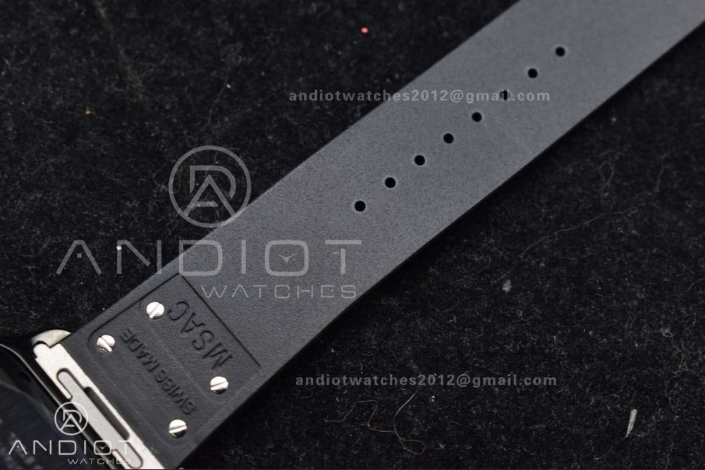 Santos de Cartier 40mm PVD BVF 1:1 Best Edition Black Dial on Rubber Strap MIYOTA 9019