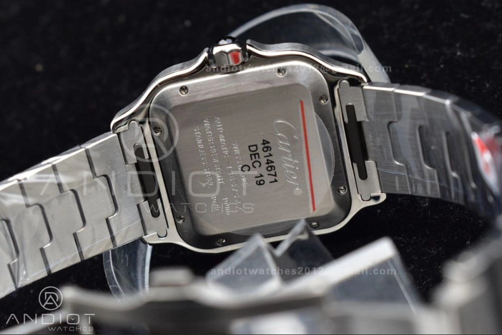 Santos de Cartier 40mm SS 3KF 1:1 Best Edition White Dial Black Bezel on SS Bracelet MIYOTA 9015